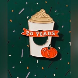 Starbucks Pin Pumpkin Spice Latte 20th anniversary